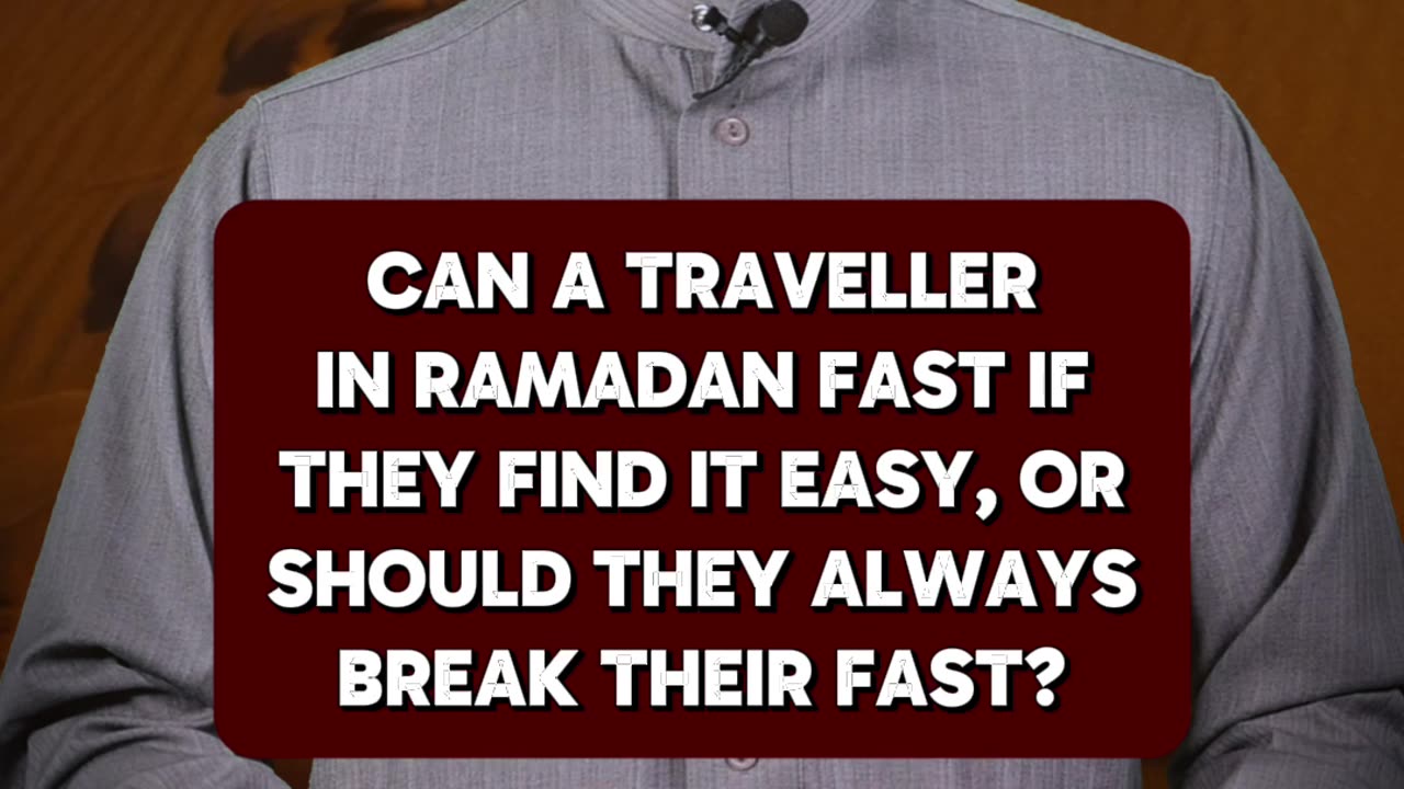 Can a traveller in Ramadan fast if they find it easy, or should they always break their fast?