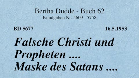 BD 5677 - FALSCHE CHRISTI UND PROPHETEN .... MASKE DES SATANS ....