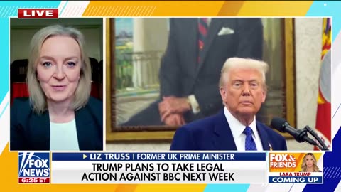 Former UK PM Liz Truss Says President Trump Must Be the End of the BBC