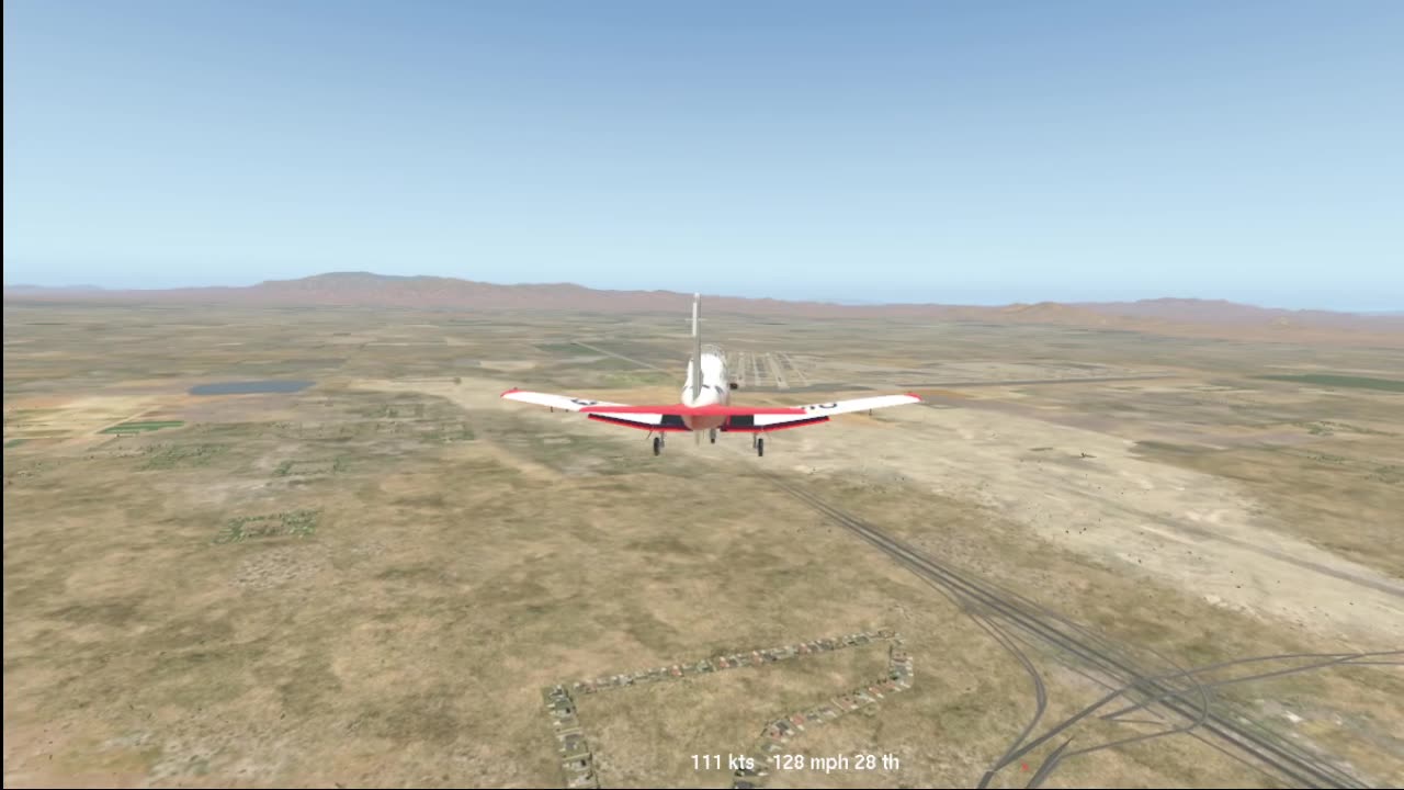 Ur Texan T-6A - Xplaned from Cali to Vegas in Xplane 11 under Ubuntu 24 LTS