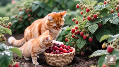 Mama Cat Trims Fur on the Farm and Makes Tiger Hat For Kittens At Home🐾🎩🐯_5