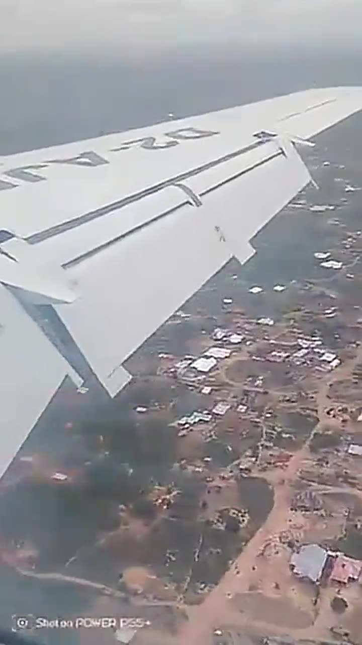 Passenger View of Crash Landing at Kolwezi, Congo,