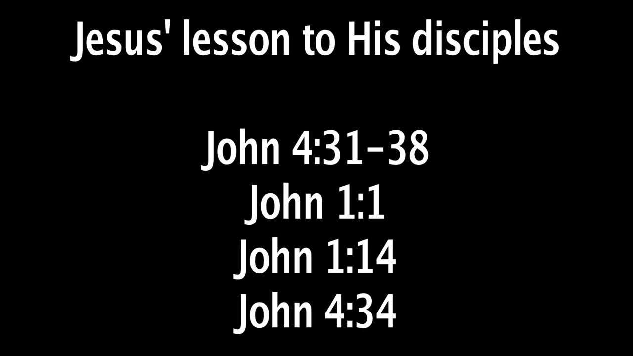 Sunday January 11, 2026. Jesus' lesson for His Disciples.