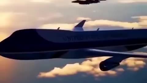 Trump got an escort today on his way to Washington