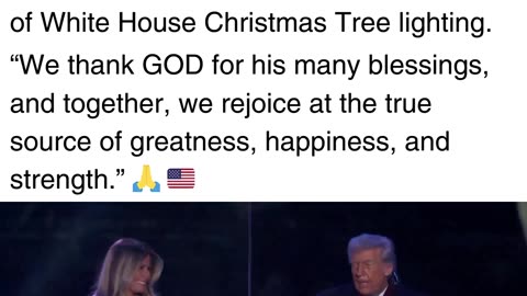"It Was A Glorious Night!": Trump Celebrates Birth Of Jesus At Christmas Tree Lighting Ceremony