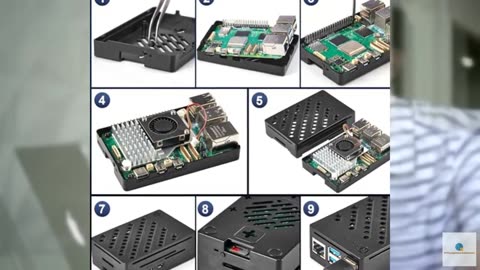 RasTech Raspberry Pi 5 8GB Kit 64GB Edition with Active Cooler,27W GaN 5.1V5A US