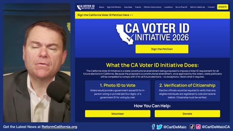 WE LAUNCH TODAY! CA Voter ID Signature Drive