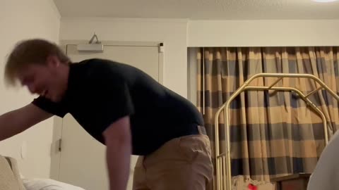 Guy Gets Stuck in Pullout Bed