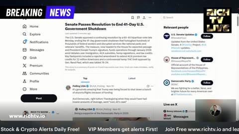 Tariff Cheques coming to americans & Government Shutdown in Over