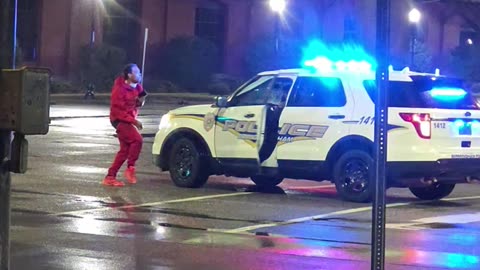 Guy Dances on Cop Car