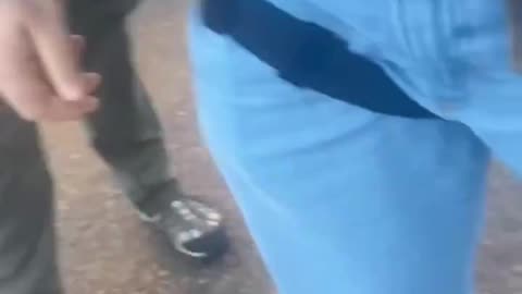 ICE detains a Somali illegal in St. Cloud, Minnesota, on Monday.