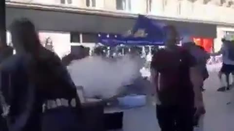 When an Islamic gazebo giving away copies of Koran gets destroyed
