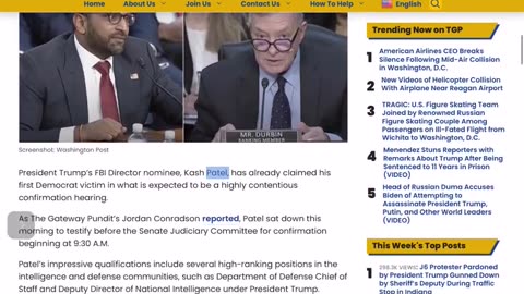 Kash Patel Destroys Dirty Democrat Senator Dick Durbin When He Brings up the J6 Pardons