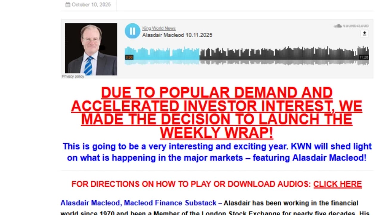 Alasdair Macleod: Markets are short of physical gold and silver, reflected in a squeeze