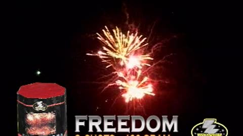 Titanium - Freedom - 120 gram - 8 shots Fireworks Cake