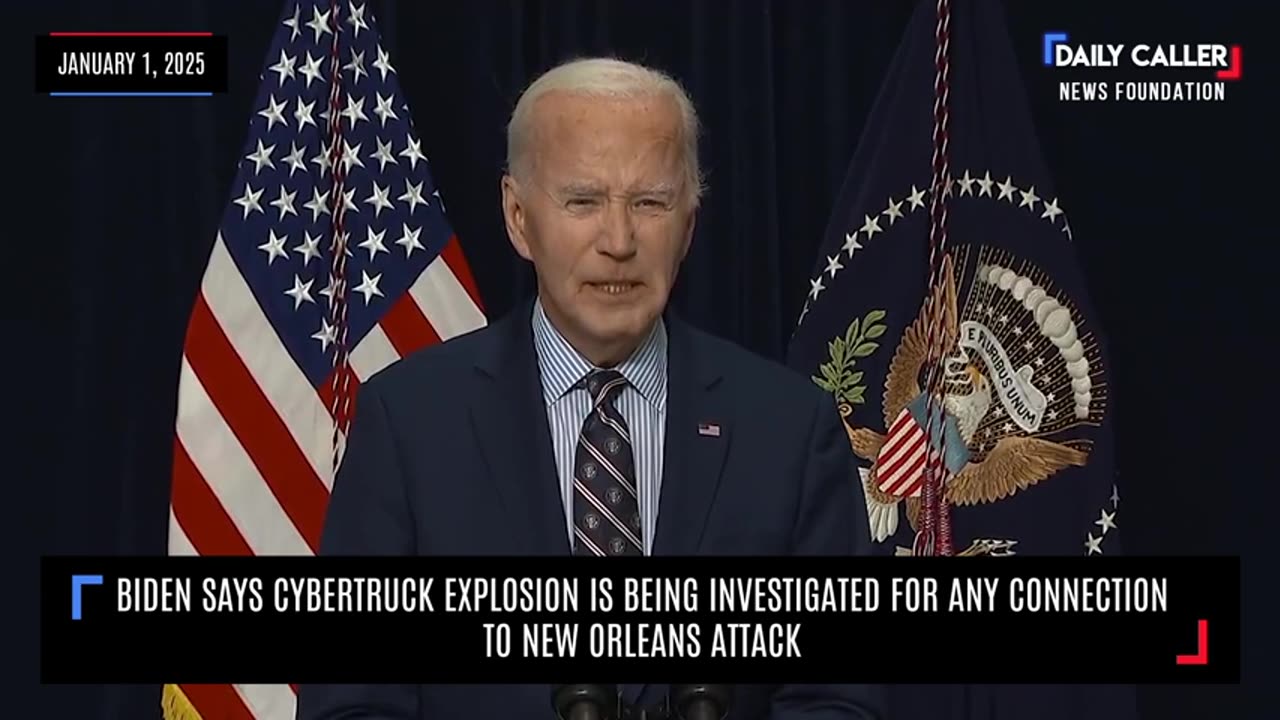 Biden Says Cybertruck Explosion Is Being Investigated For Any Connection To New Orleans Attack