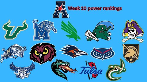 The power rankings for the AAC after week 10
