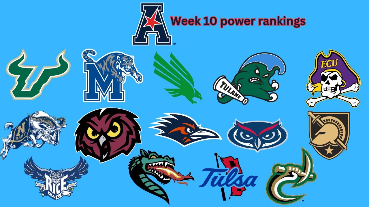 The power rankings for the AAC after week 10
