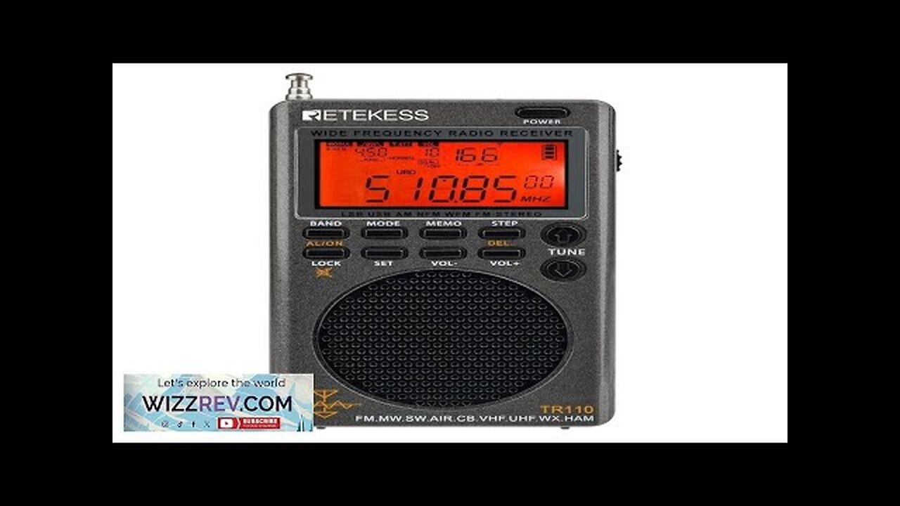 Retekes TR110 Radio Portable SSB Shortwave Radio FM/MW/SW/LSB/AIR/CB/VHF/UHF Full Band NOAA Review