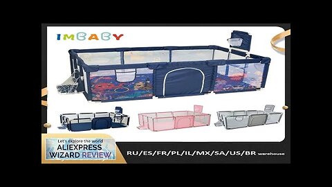 IMBABY New Playpen for Children Cartoon Baby Palypens Basketball Baby Playground Fence Review