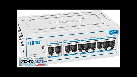 10-Port Gigabit PoE Network Switch: Featuring 8 PoE+ 2 Uplink Ports 802.3af/at Review