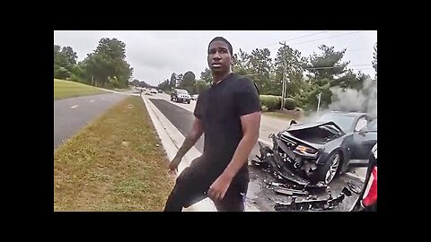 Driver Crashes Into Police Car Because He Hates Cops