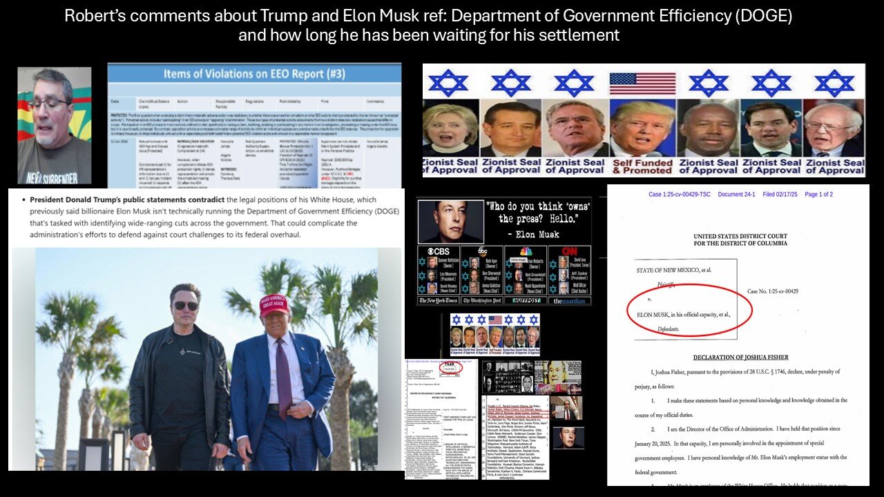 Robert wants to say something about Trump and Elon Musk ref: (DOGE).