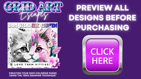 🎨 GRID ART ESCAPES – Love Them Kitties ✨ PREVIEW ALL DESIGNS BEFORE PURCHASING