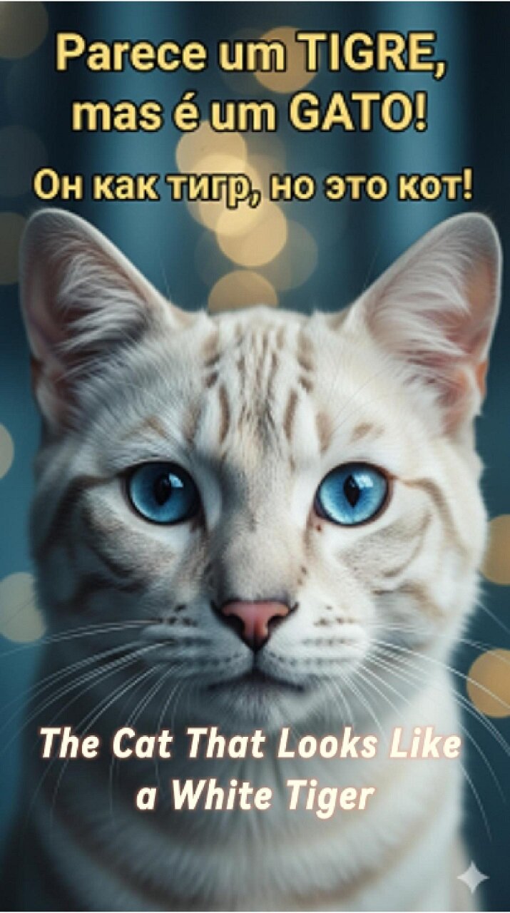 🐯 The Cat That Looks Like a White Tiger — You’ll Fall in Love!” 😻