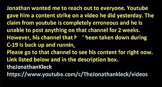 Message from Jonathan - New Channel re-direct - 10.29.25