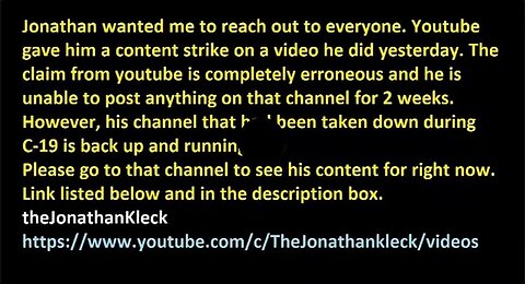 Message from Jonathan - New Channel re-direct - 10.29.25