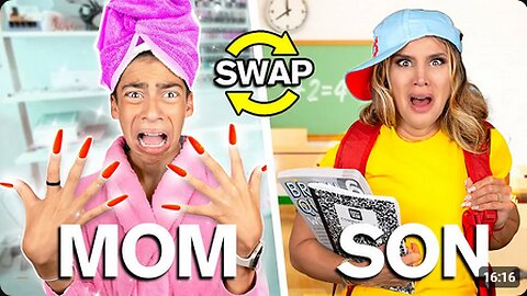 12 Year old Son & Mom SWAP LIVES! Instant Regret Today Andrea and Ferran Swap lives for 24 Hours!