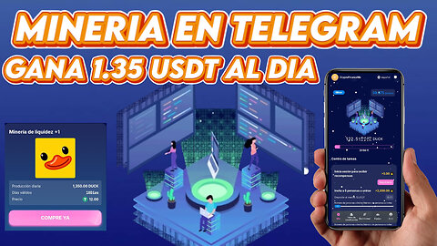 GANA $1.35 USDT AL DIA CON ESTE BOT DE TELEGRAM TIPO MINERIA