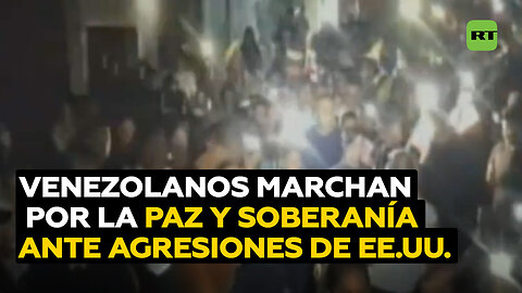 Venezolanos salen a las calles para protestar contra la presencia hostil de EE.UU. en el Caribe