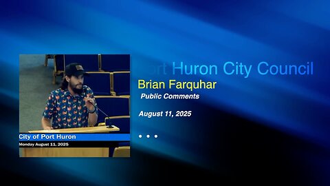 Brian Farquhar Addresses Controversial Issues with Downtown Port Huron