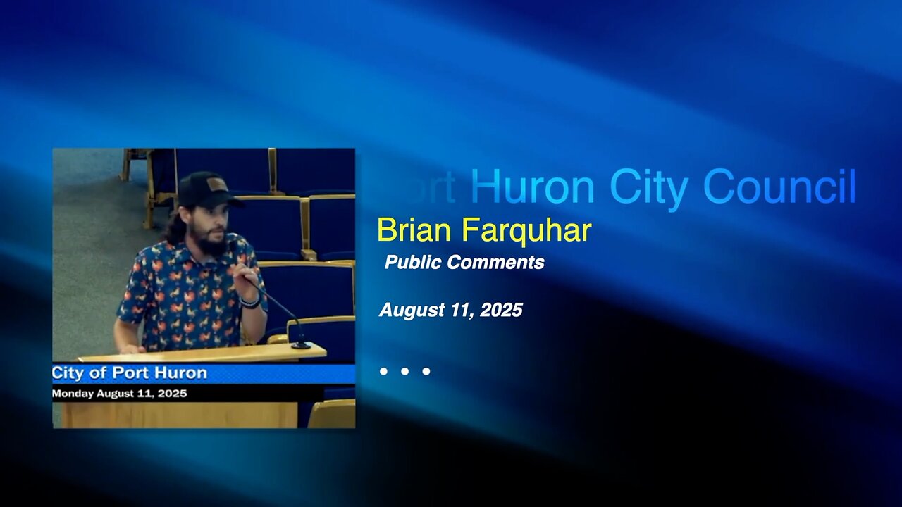 Brian Farquhar Addresses Controversial Issues with Downtown Port Huron