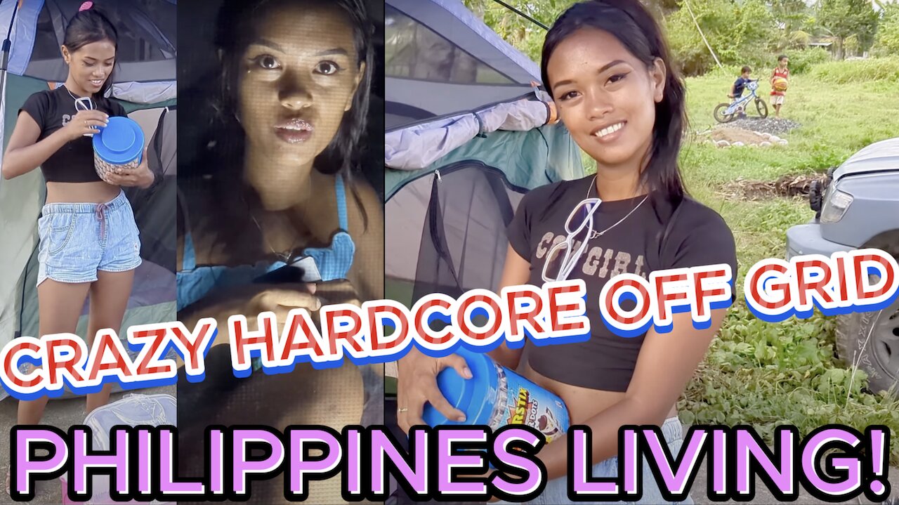 🇵🇭 HOLY SMOKES! HOW OFF GRID CAN YOU GO?!? CRAZY TENT CAMPING! Island Living Family Philippines