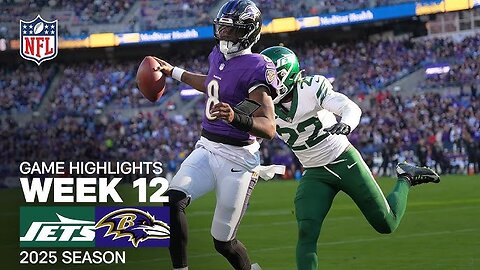 New York Jets vs Baltimore Ravens Week 12 game highlights