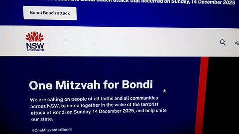 One Mitzvah for Bondi = Noahide laws INTRO. Australia.