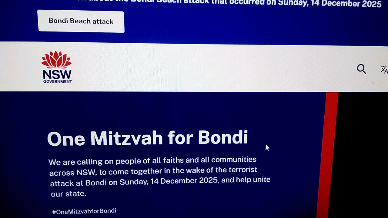 One Mitzvah for Bondi = Noahide laws INTRO. Australia.