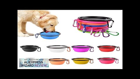 Collapsible Pet Silicone Dog Food Water Bowl Outdoor Camping Travel Portable Folding Review