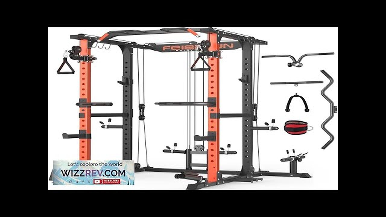 FEIERDUN Multi-Function Squat Rack Power Cage FLA01 with Cable Crossover System 2000LBS Review