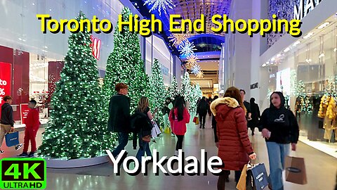 【4K】Toronto most luxurious shopping mall in Canada, Yorkdale Mall Boxing Day Shopping Canada 🇨🇦