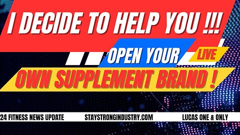 How To Open Your Own Supplements Brand ??