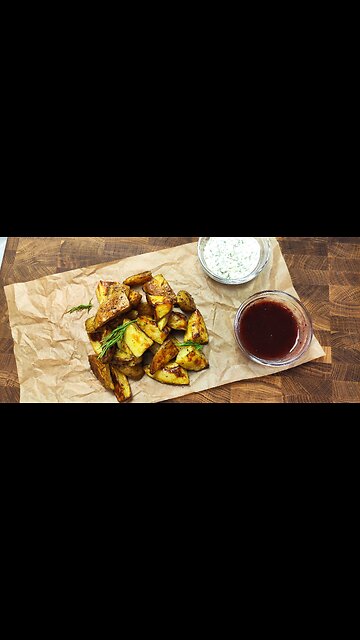 The Crunchiest Provencal Roasted Potatoes 🥔🌿 #shorts #asmr