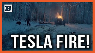 Tesla on Fire! Man Rescued from Crashed & Burning Tesla on Highway