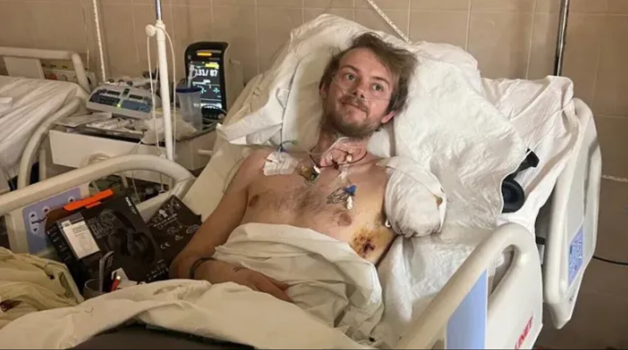 British volunteer Eddie Scott 28yo has arm & leg amputated after drone attack in Ukraine