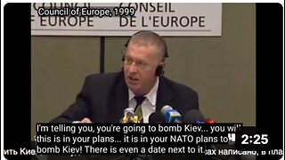 Vladimir Zhirinovsky, in 1999, predicting what is happening today.