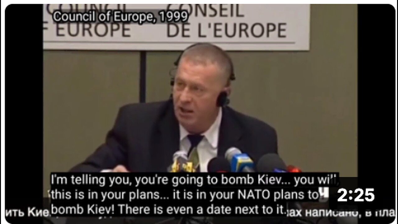 Vladimir Zhirinovsky, in 1999, predicting what is happening today.