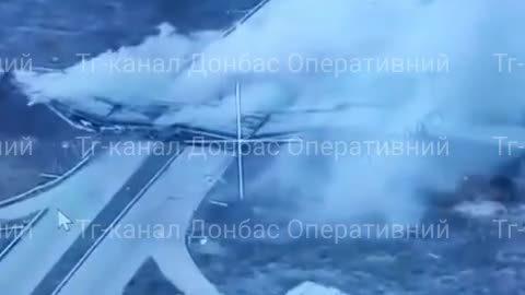 🇷🇺🇺🇦The explosion of the junction on the T-0504 highway
